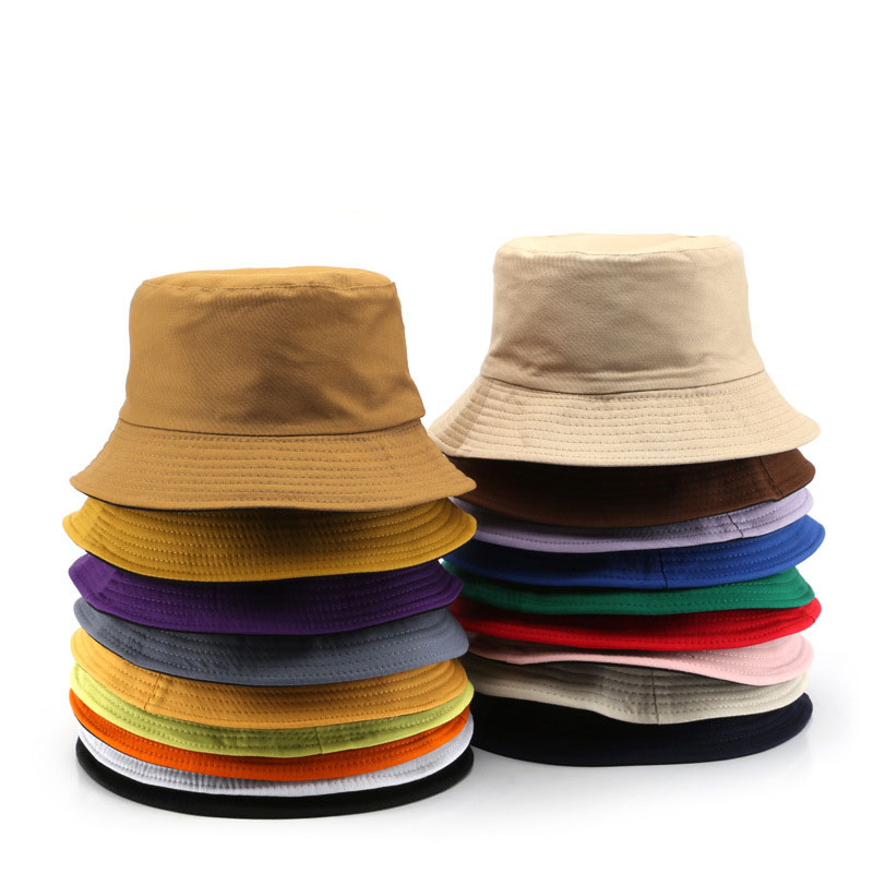 Dual-Sided Light Plate Fisherman Hat for Kids Spring Autumn Fashion Solid Color Outdoor Sun Protection and Basin Hat