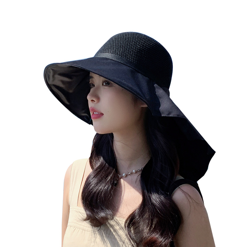 New Women's Hat Shawl Sun Hat Fisherman Hat Outdoor Sun Protection Sun Hat UV Protection Fisherman Hat Wide Brim