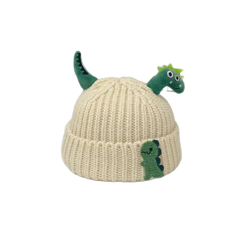 Cute baby hat for autumn and winter, extra thick and with ear flaps, warm pullover hat for toddlers.
