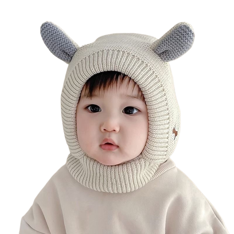 Autumn/Winter Padded Earmuff Korean Style Children's Hat for Boys and Girls Fashionable Winter Warm Windproof Pullover Baby Hat