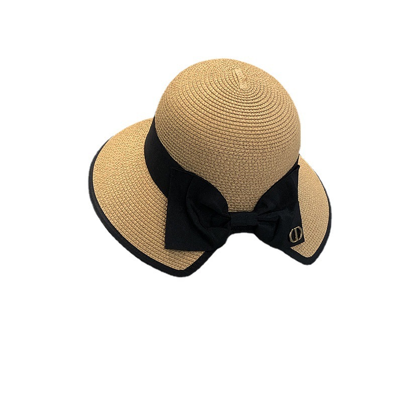 Women's Summer Straw Hat with Bow Knot, 2024 New Style, Sun Hat, Sun Protection, UV Protection, Sunscreen Hat