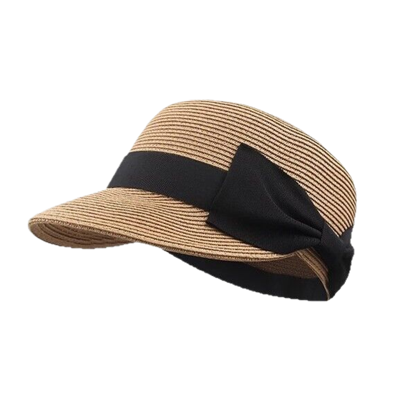 New summer Korean style straw baseball cap for women, fashionable and stylish, breathable, equestrian hat, sunshade cap.