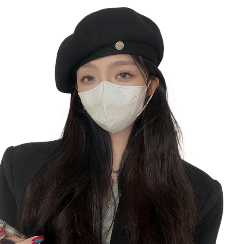 2025 Women's Wool Beret Hat with Large Head Circumference, New Autumn/Winter Korean Style, Popular Online, Makes Face Look Smaller, Warm Painter's Hat
